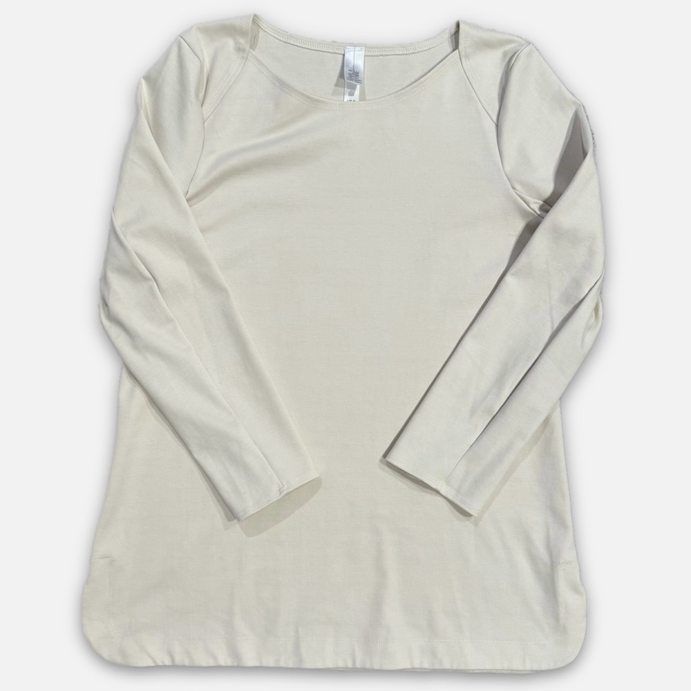 Marla Wynne | Ivory Tunic Top Spandex Size Small